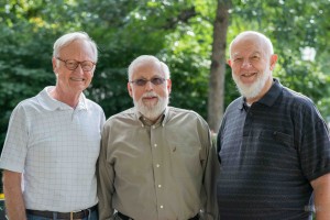 photo of Brad Sheafor, Victor Baez, and Bruce Hall, faculty emeriti from the School of Social Work.