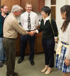 Students from Fukushima University Meet with Mark Stetter, the Dean of Colorado State University's College of Veterinary Medicine and Biomedical Sciences. September 16, 2014