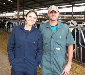 Chloe Stenkamp-Strahm, graduate student, and Dr. Craig McConnel, CSU dairy veterinarian