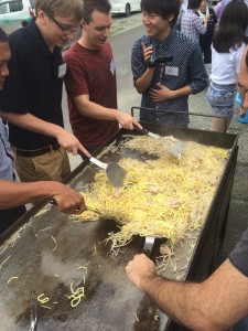 The CSU students try their hand at preparing local cuisine.
