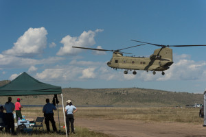 Emergency personnel used CSU's Christman Field as a base during evacuations from flooding in Northern Larimer County in September 2013.