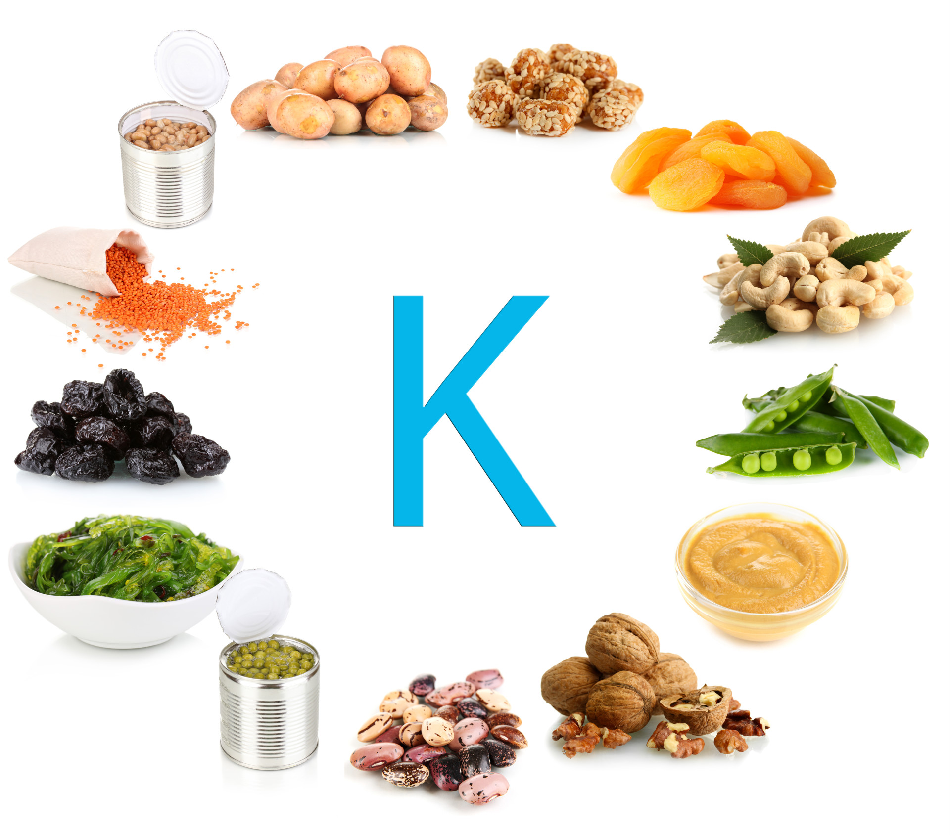 Where is potassium found in the human body?