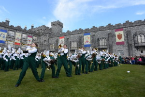 The band performing the No. 5 at Kilkenny Castle in Ireland