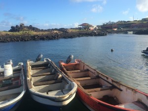 boats off Easter Island