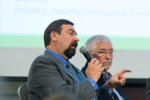 Colorado State University president Tony Frank speaks during a leadership panel conversation at the Innovation and Economic Prosperity Feedback Forum earlier this year.