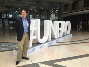 Vice President for Research Alan Rudolph at the United Nations Food and Agriculture Organization office in Rome.