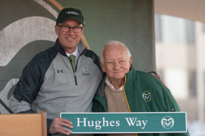 Ram fans gather to celebrate ranaming South Drive as Harry Hughes Way, November 19, 2016