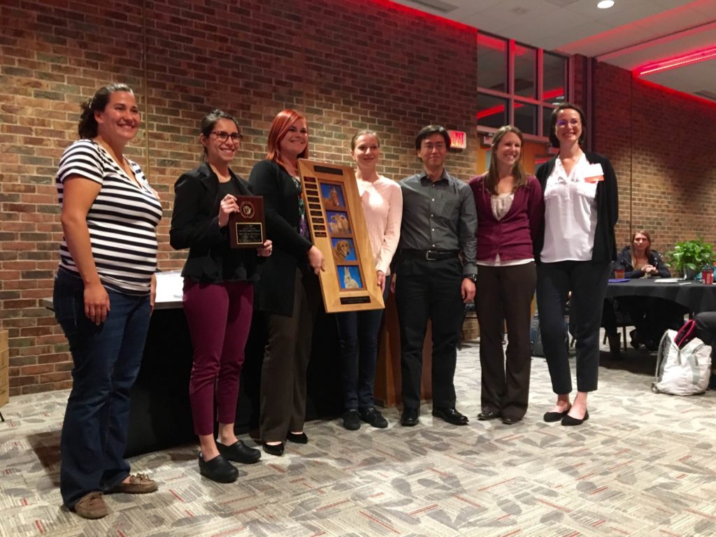 From left: Monique Pairis-Garcia (OSU animal sciences assistant professor), Anais Sanchez Rodriguez, Claire Hovenga, Tanya Lyakhova, Kevin Sio, Angela Varnum and Kathryn Proudfoot (OSU assistant professor and extension specialist).