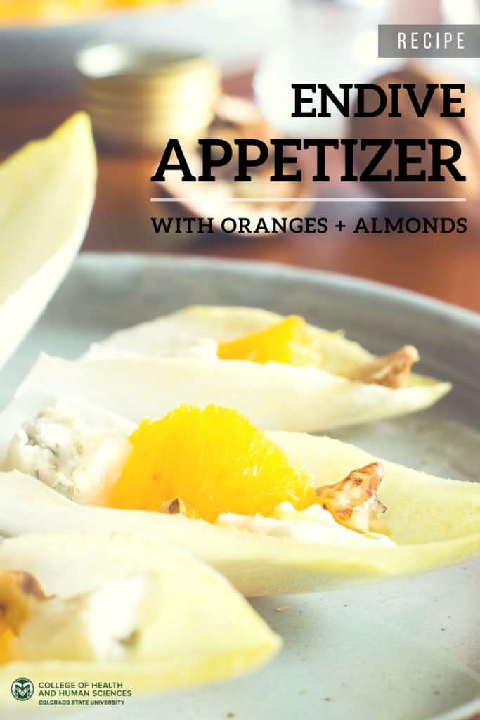 Try this tasty citrus appetizer: endive with oranges and almonds. 