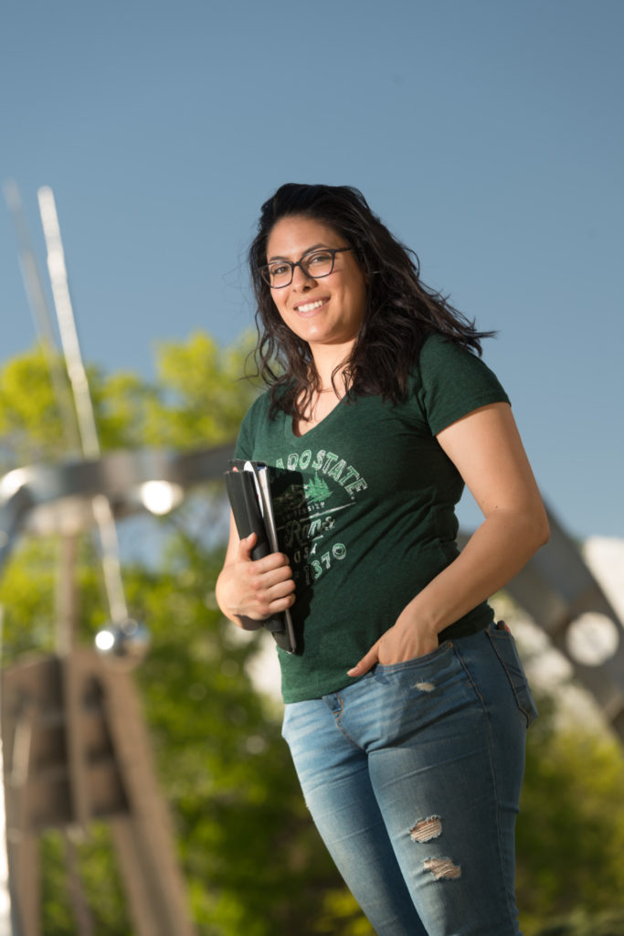 Luna Martinez, majoring in environmental health, earned an Excellence in Energy award at CURC. (Photo: John Eisele/Colorado State University)