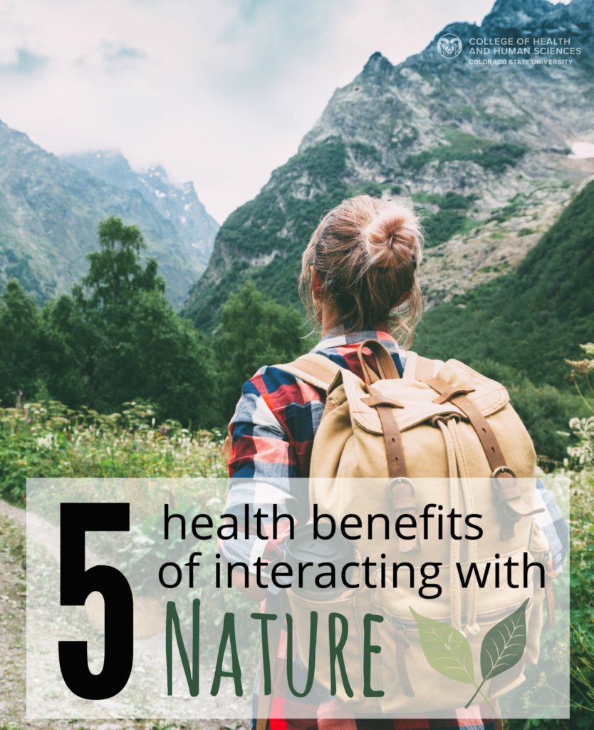 Here are the top five health benefits of interacting with nature