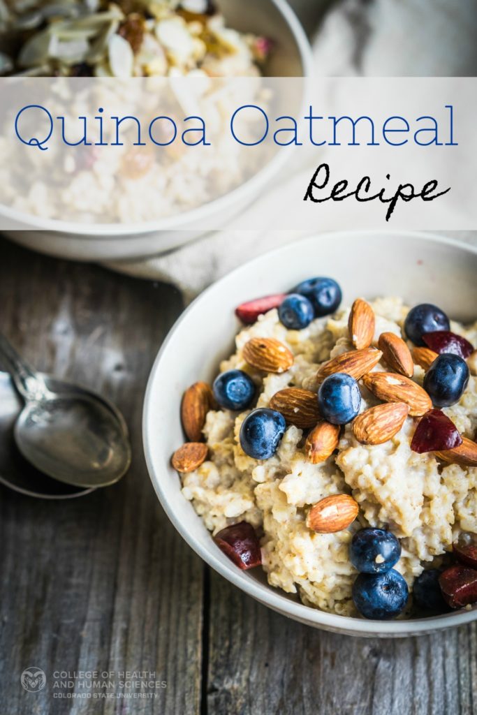 This dish combines quinoa and oats for a flavorful, high protein, high fiber meal or snack. Quinoa Oatmeal.