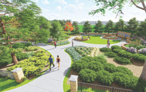 A rendering of CSUs new Heritage Garden