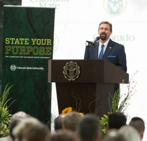 Colorado State University President Tony Frank delivers his eighth annual Fall Address, August 31, 2016.