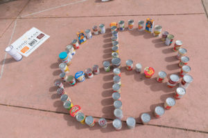 Cans on the plaza
