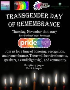 Transgender Remembrance Day information