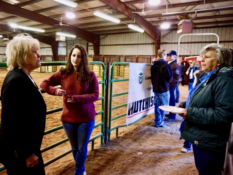Christie Vilsack mingles with attendees at Temple Grandin Equine Center Open House.