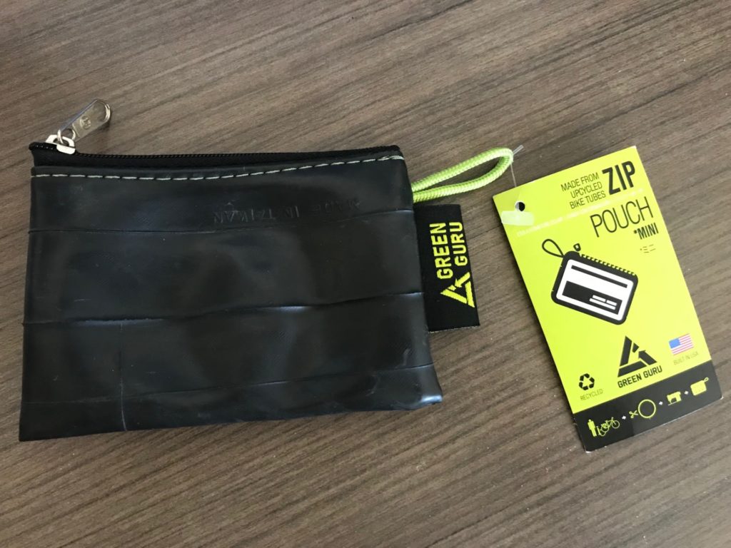 Zip pouch from recycled materials