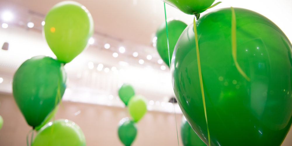 Green balloons
