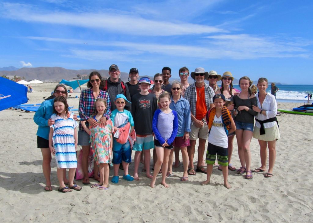 Group photo of Todos Santos Center Family Adventure Week participants.