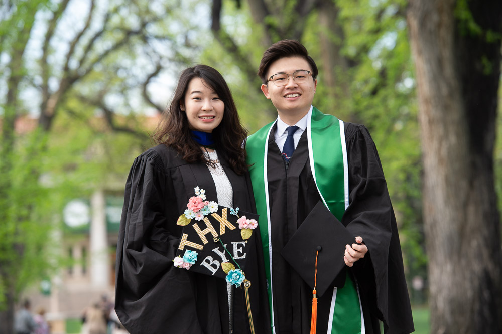 Two Chinese grads