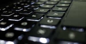 Computer keyboard closeup