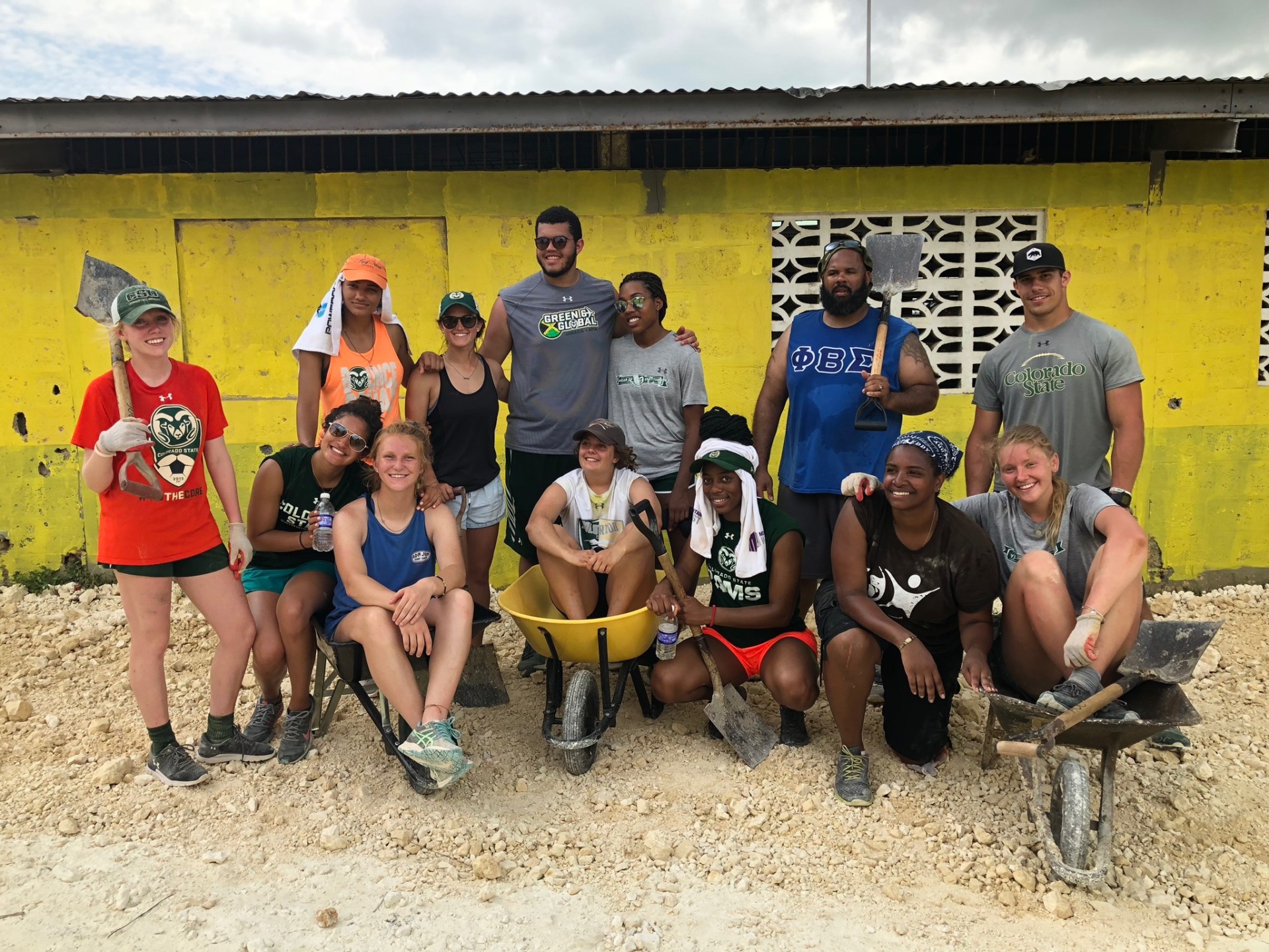 Group photo of athletes in Jamaica.