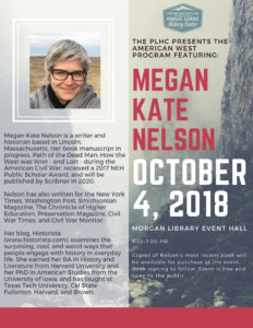 Megan Kate Nelson event flyer