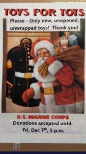 Toys for Tots donation poster