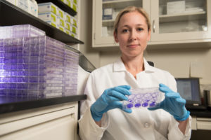 Rebekah Kading in the lab at Colorado State University
