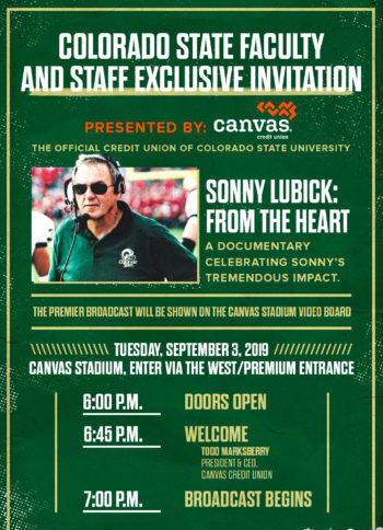 Sonny Lubick graphic