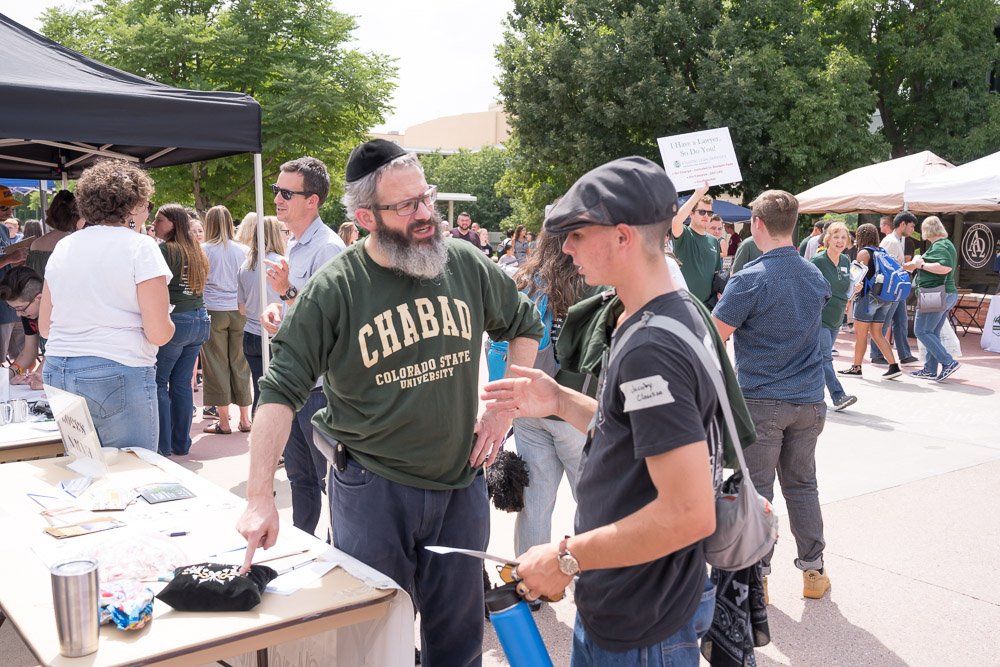 New students explore different faith organizations on campus during the Faith and Belief Fair, part of 2019 Ram Welcome, August 23, 2019