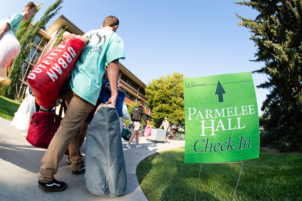 New students move in to the residence halls during Ram Welcome. August 22, 2019