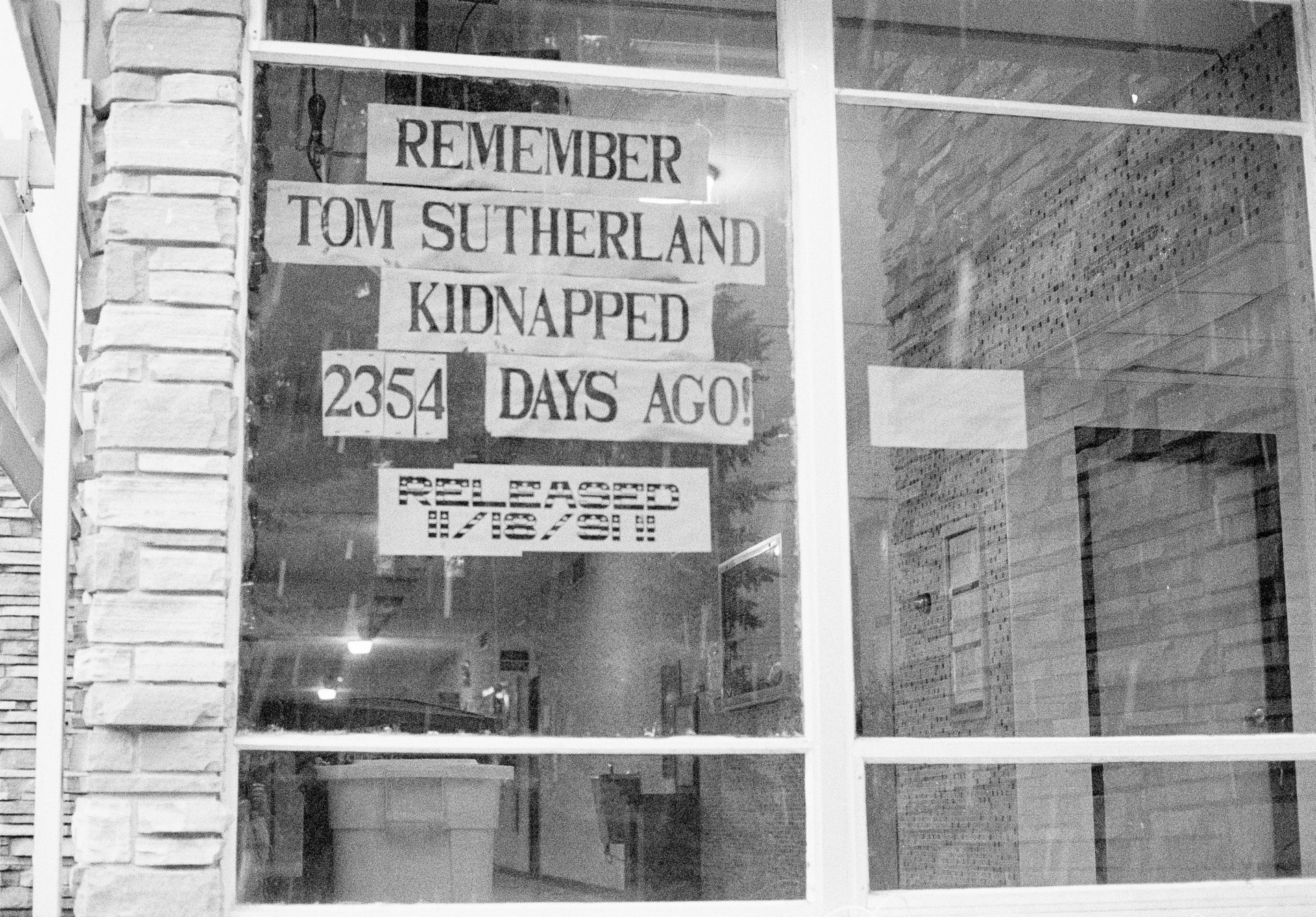 Milestones - campus countdown during Tom Sutherland's kidnapping