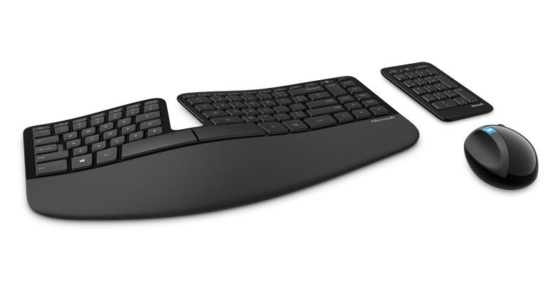 Ergonomic keyboard and mouse