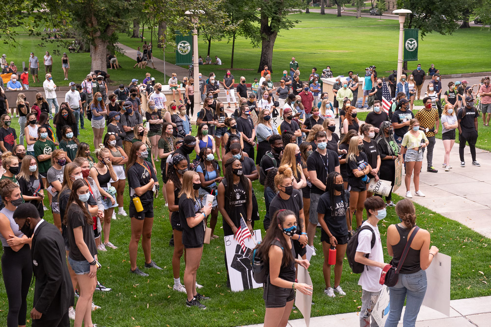 The CSU and Fort Collins community gather for the Dream'n2020 Solidarity March. August 28, 2020