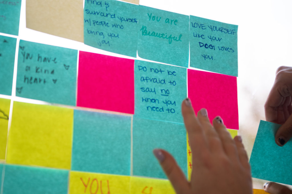 Messages on sticky notes
