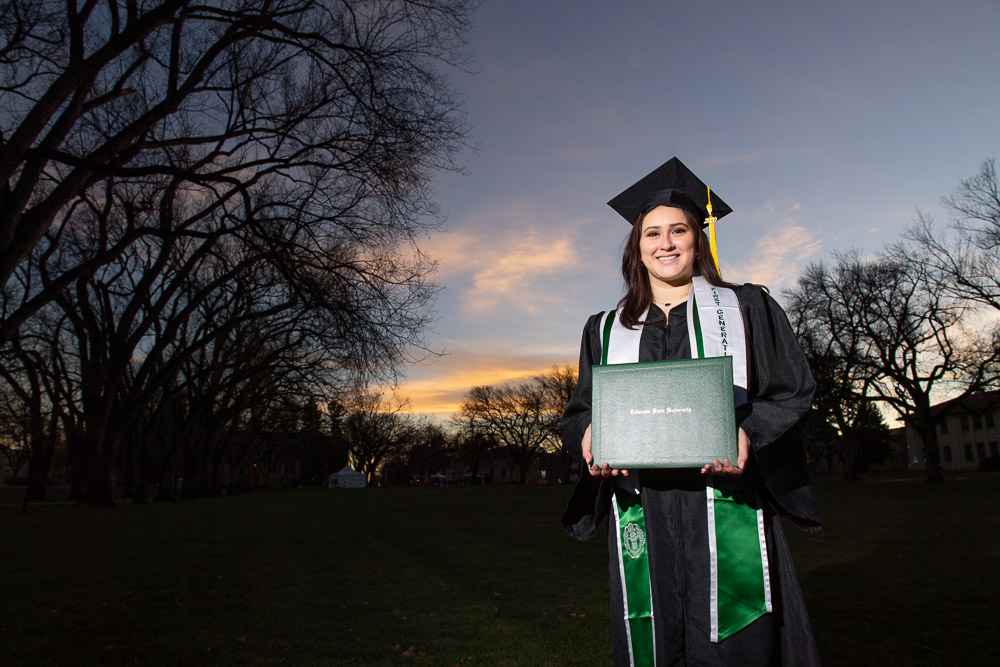 Colorado State University's College of Natural Sciences celebrates its graduates at the 2020 Commencement, held on The Oval due to COVID-19. November 16, 2020