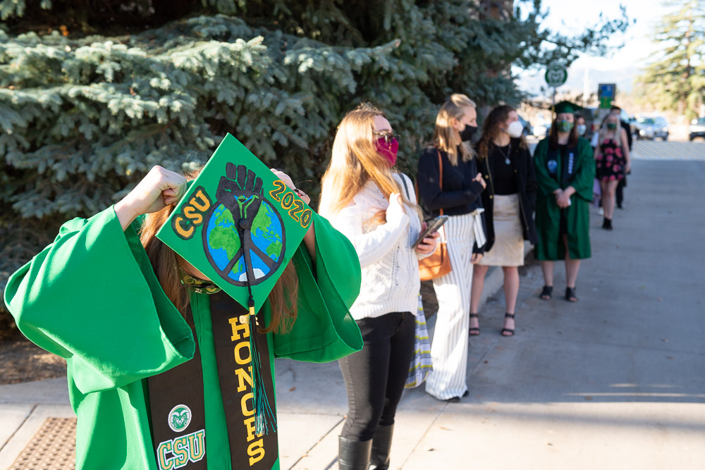 Colorado State University's Honors program celebrates its graduates at the 2020 Commencement, held on The Oval due to COVID-19. November 16, 2020