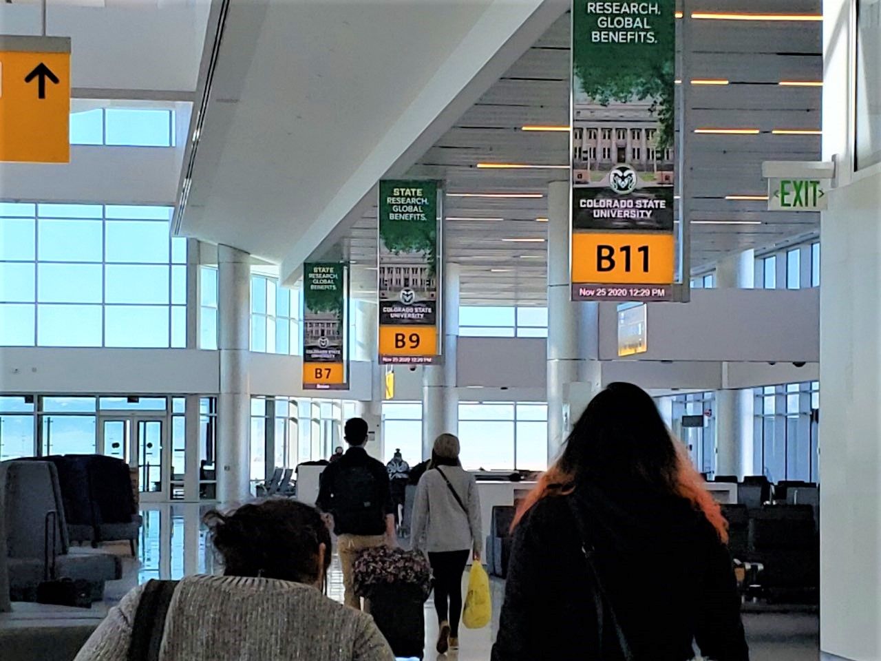 CSU signage at Denver International Airport