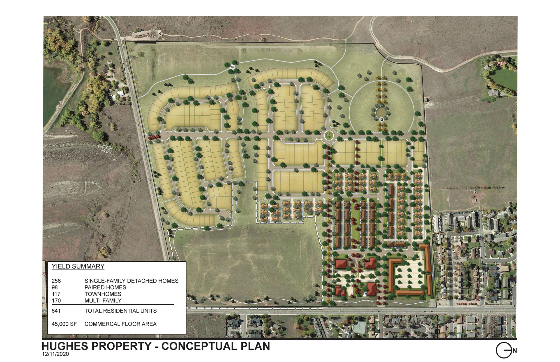 Conceptual plan for the Hughes property redevelopment