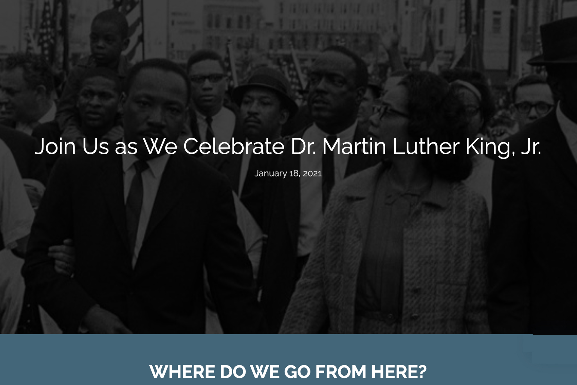 CSU MLK Day Website screenshot