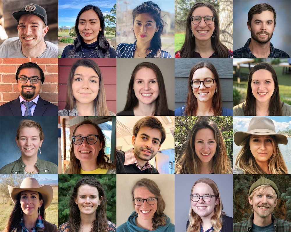 collage of headshots for the new Sustainability Leadership Fellows at Colorado State U