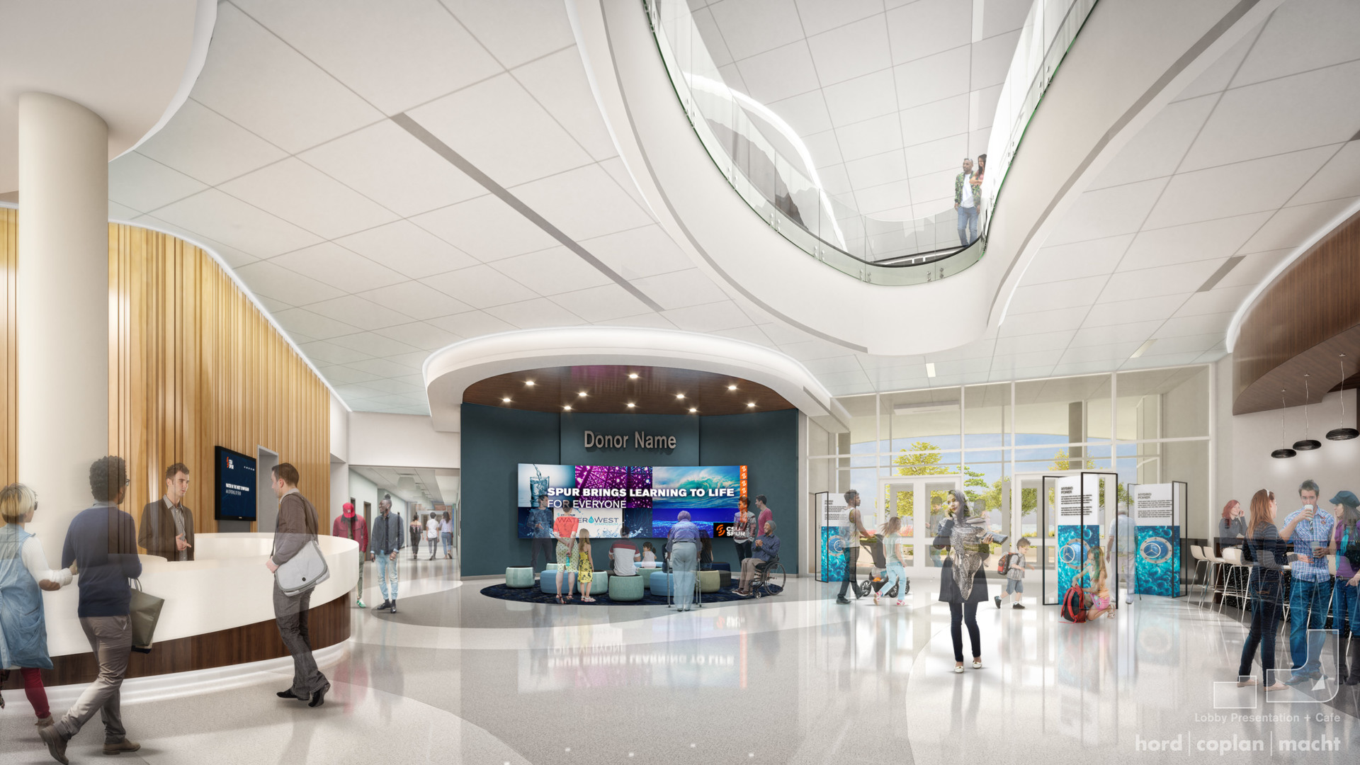 Rendering of the lobby at Hydro