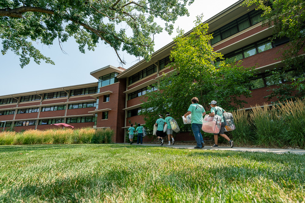 Students move-in to the residence halls at Colorado State University, August 16, 2021.
