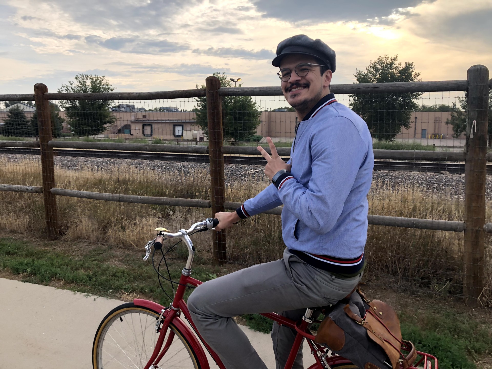 Mahmod on his bike