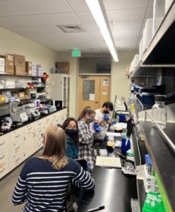 Students in Chris Snow's lab