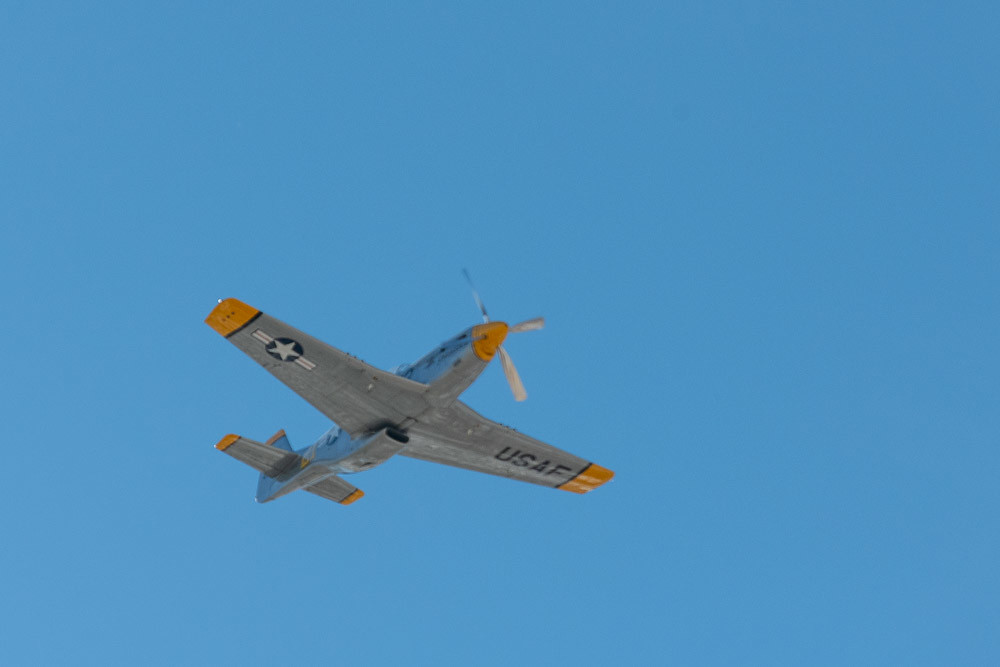 Flyover World War II plane