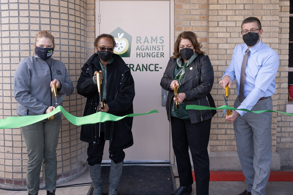 Colorado State Universtiy celebrates the grand opening of the Rams Against Hunger Food Pantry. January 29, 2022