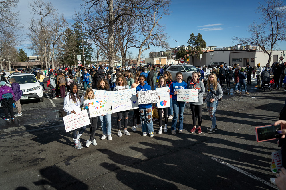 The 2022 Dr. Martin Luther King, Jr. Day march - The March is Far from Over, started at Washington Park in downtown Fort Collins and concluded at the Lory Student Center ballrooms, January 17, 2022.